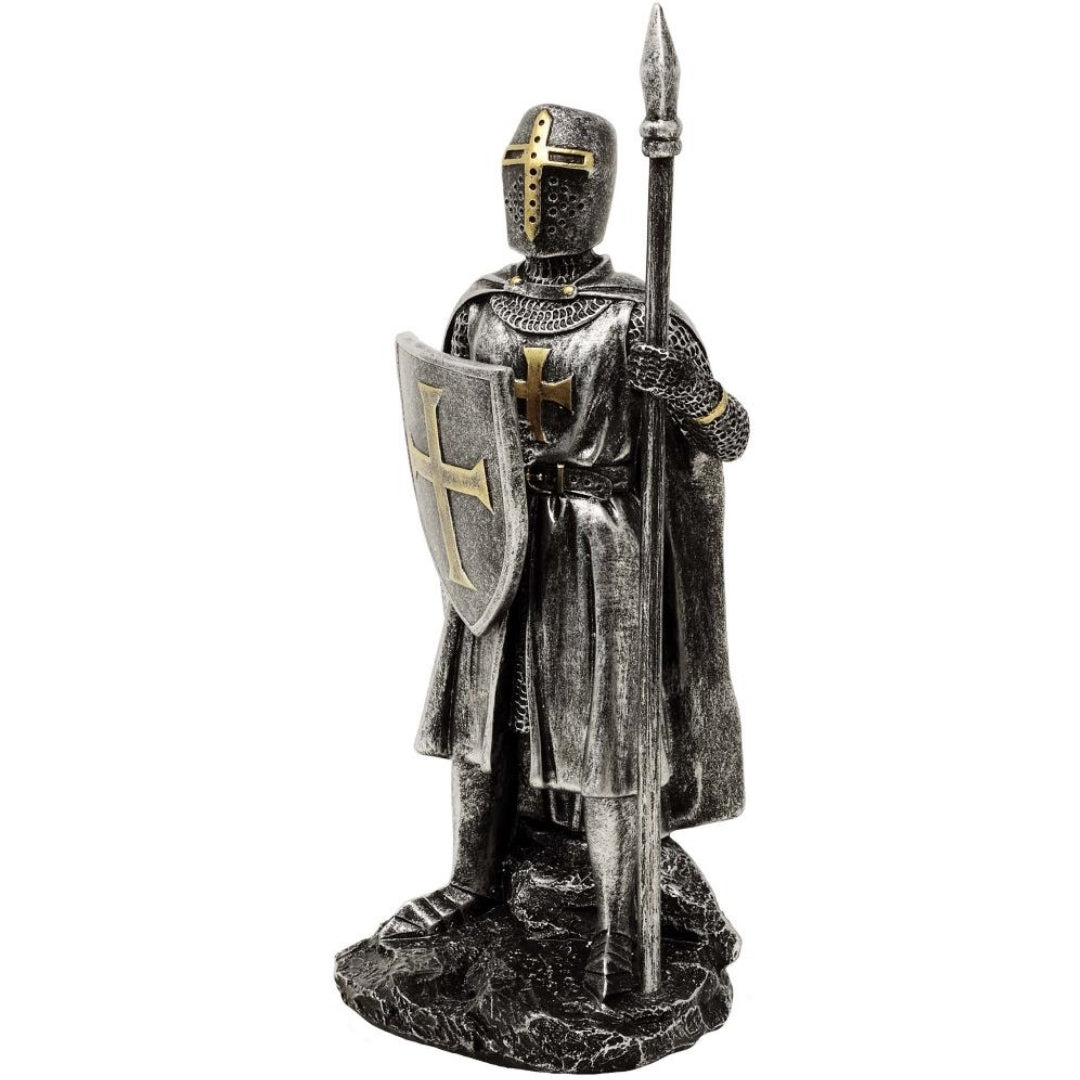 Figur Riddare med spjut 20 cm polyresin - MC-23080