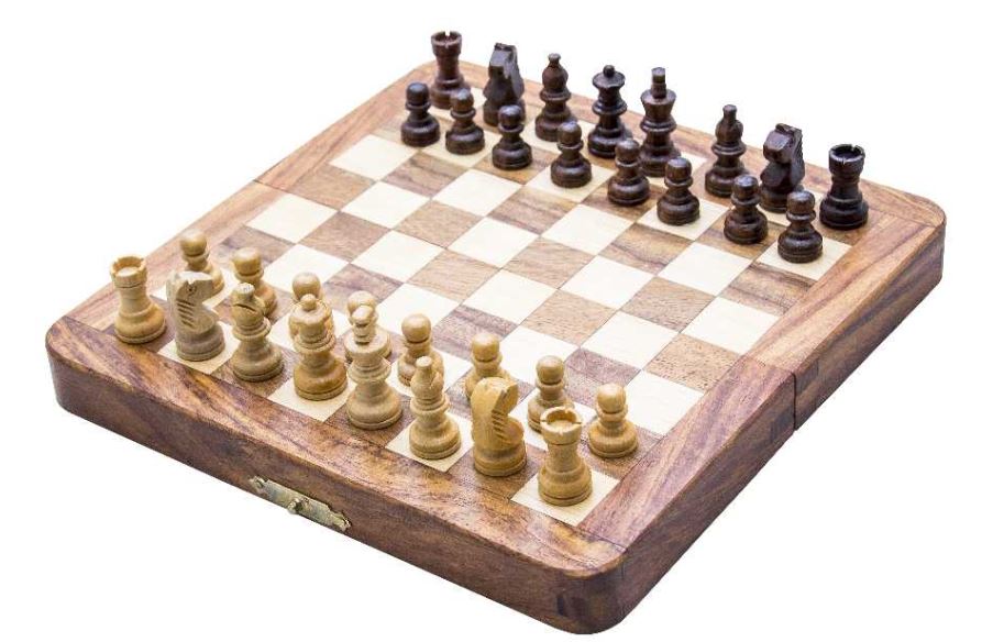 Magnetiskt träschack - strategispel - G201Z