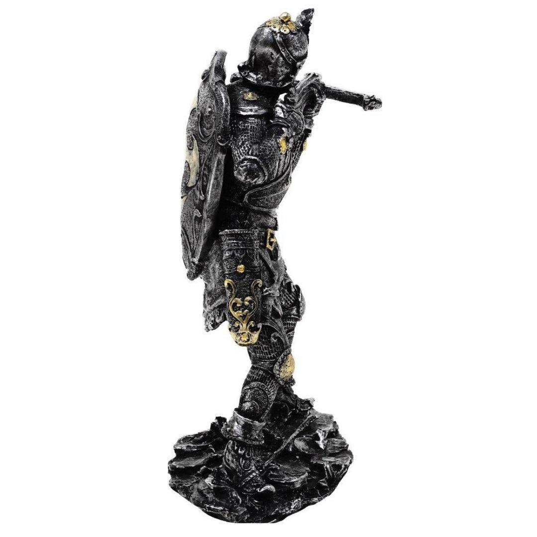 Figur av medeltida riddare med armborst, 20cm, armborstskytt - retropresent - MC-23151