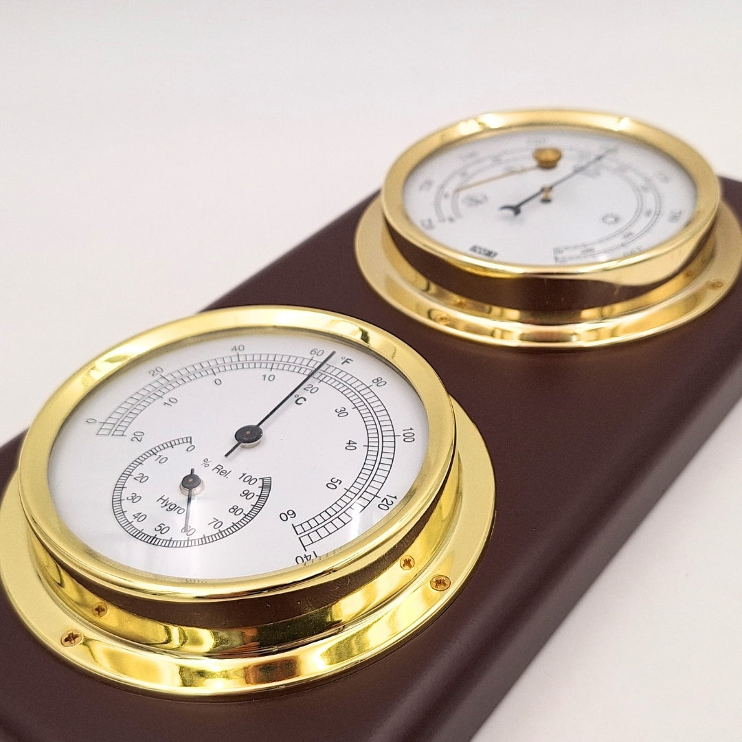 Väderstation med termometer, barometer och hygrometer, stor analog - 30.3915A