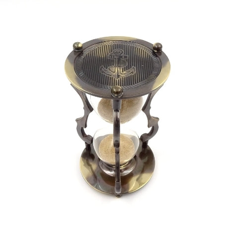 Elegant dekorativt timglas i mässing 5 min - NC2677