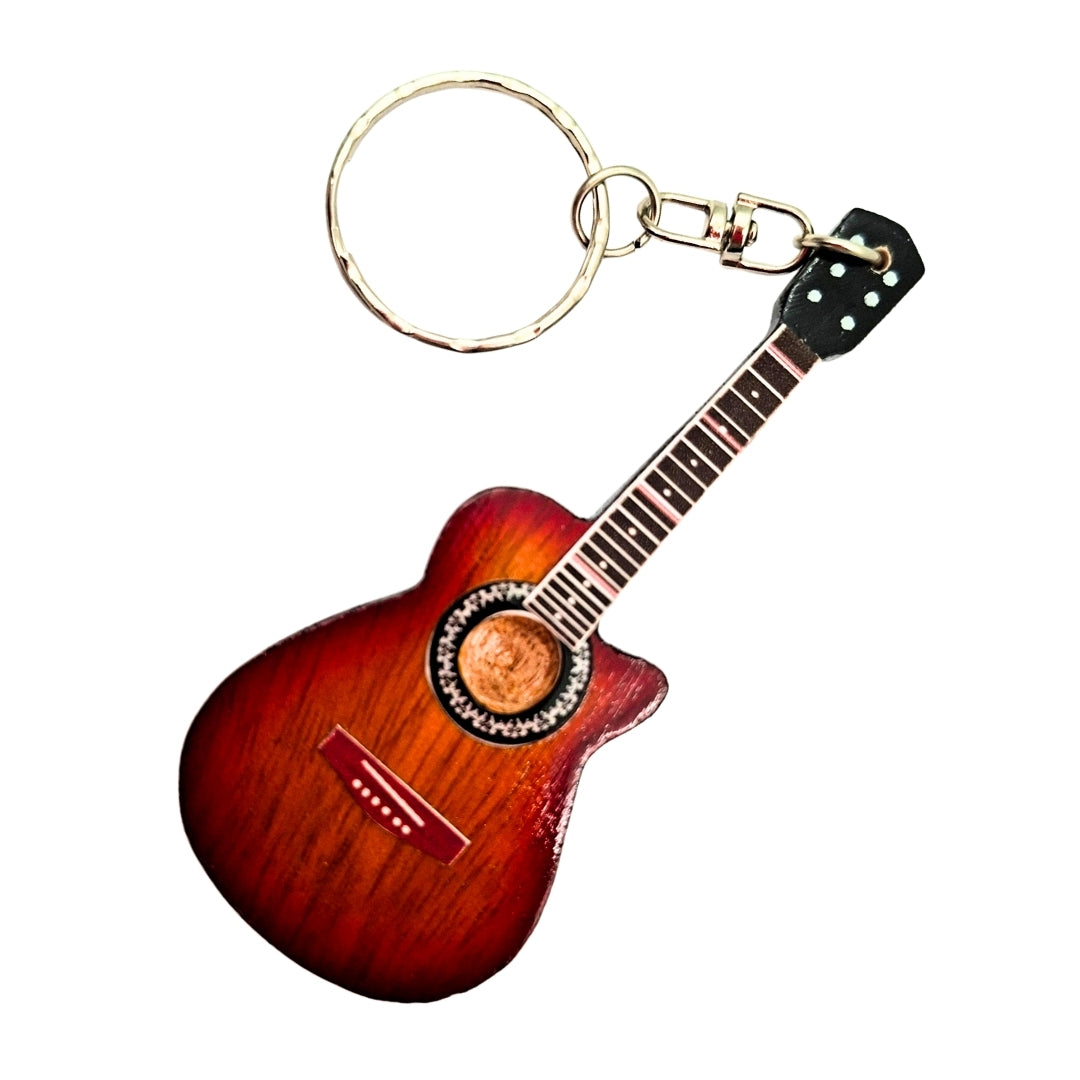 Nyckelring i trä Akustisk gitarr - Present till musikern – SGK-0413