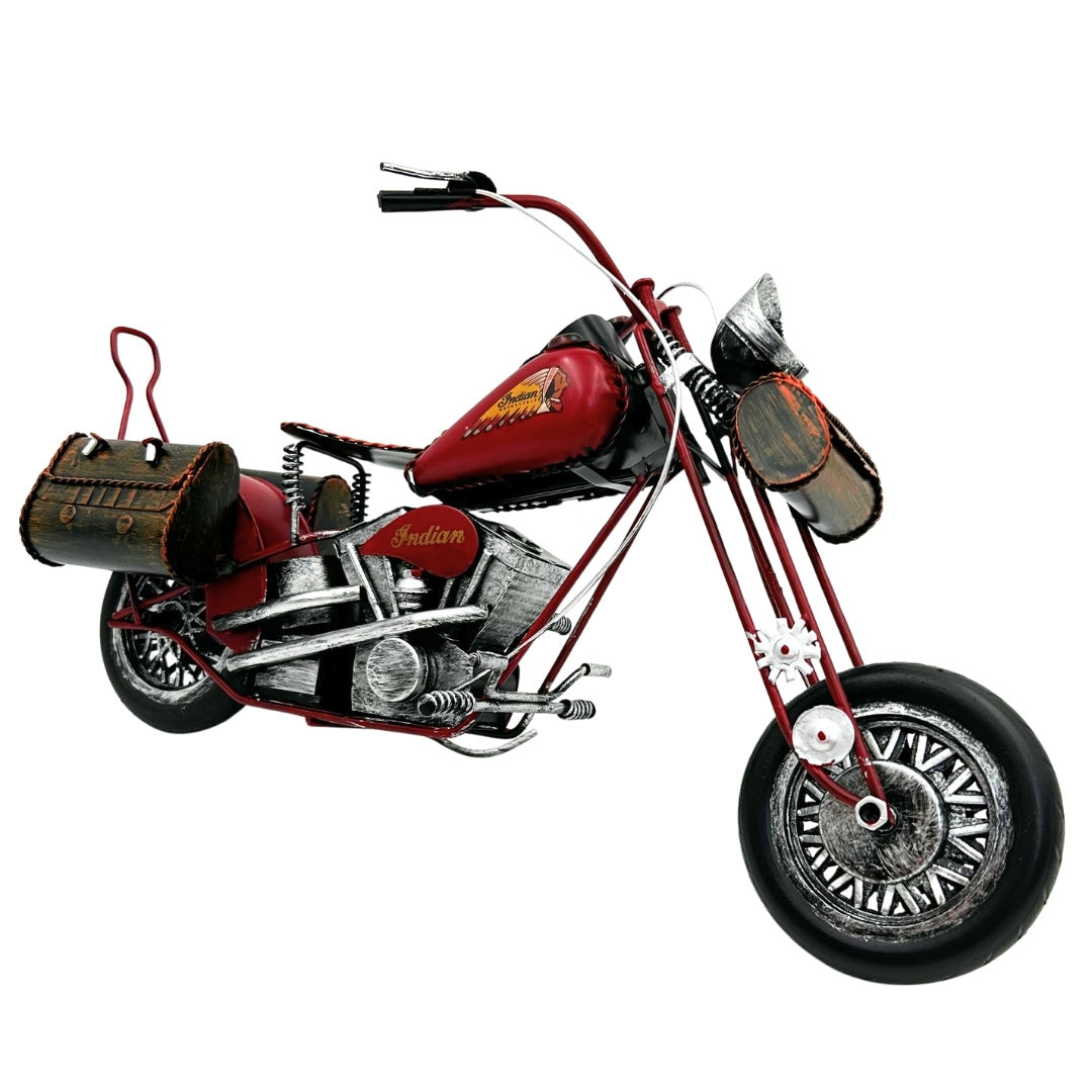 Stor metallmodell Klassisk motorcykel - 040SMT
