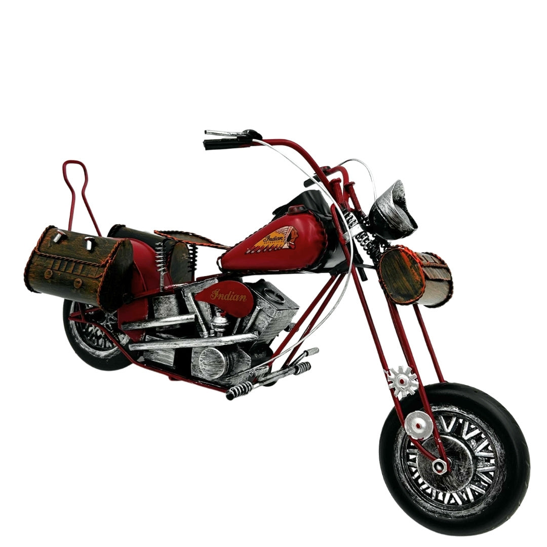 Stor metallmodell Klassisk motorcykel - 040SMT