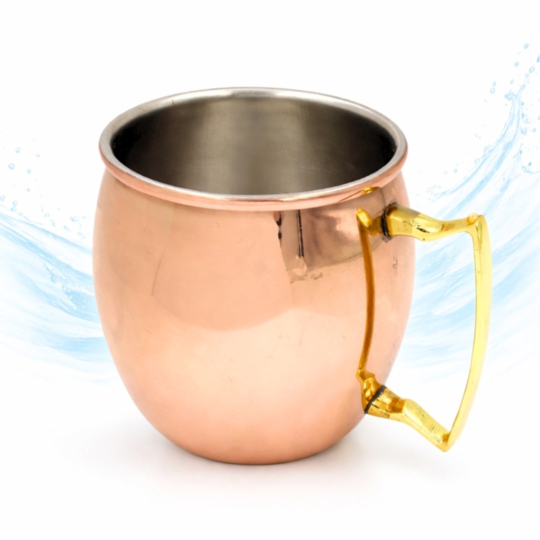 Kopparmugg av rostfritt stål 304 - Kapacitet 500ml belagd med ett lager koppar - MM7012