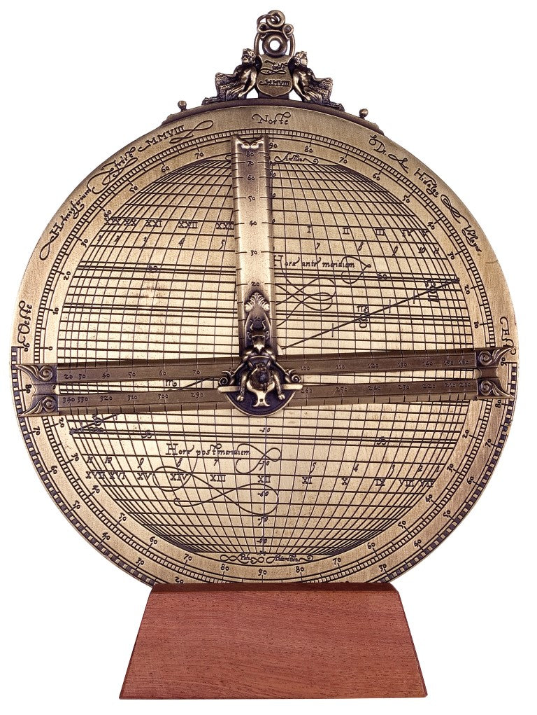Stort Rojas-astrolabium i mässing – diameter 20 cm – reproduktion – H34