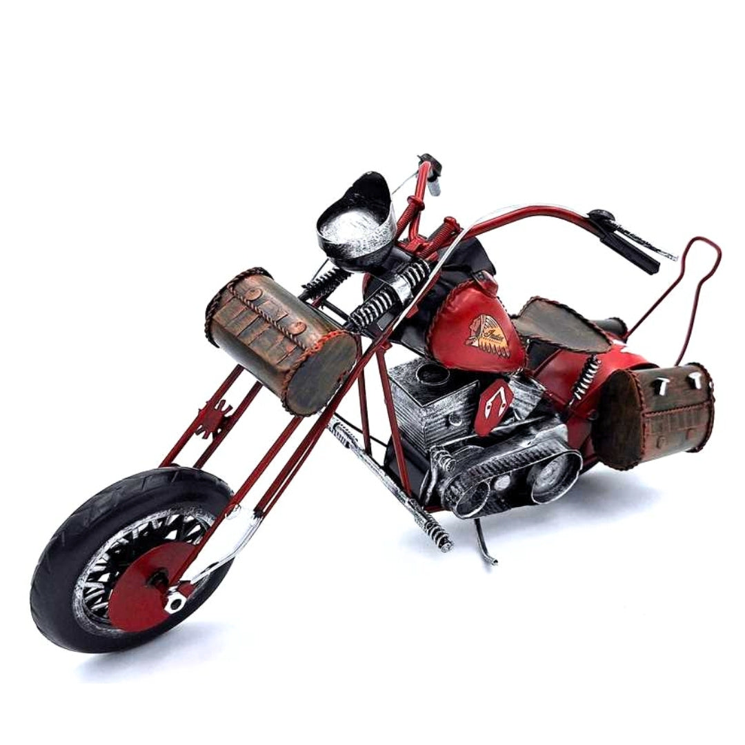 Stor metallmodell Klassisk motorcykel - 040SMT