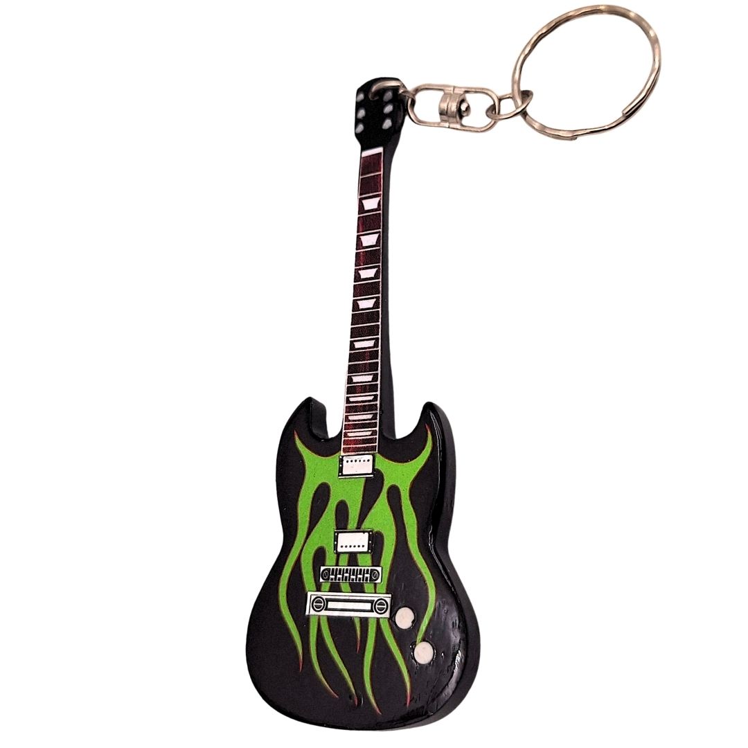 Nyckelring i trä, Metallica James Hetfield Grynch Heavy Metal-gitarr – EGK-1211