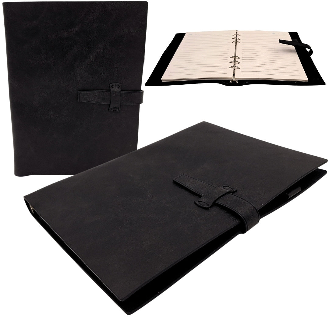 Elegant A5-läderanteckningsbok vintage retro med lås – dagbok/journal – EE4