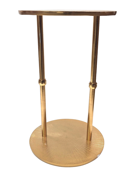 Runt gyllene metallbord - glamourdekoration – 1051A