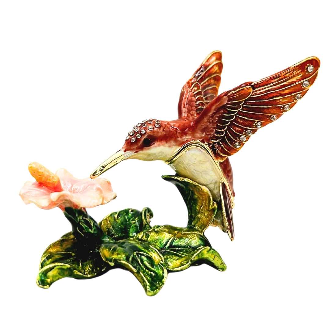 Exklusiv Liten Smyckesask Dekorerad med Kristaller – Kolibri – HX357