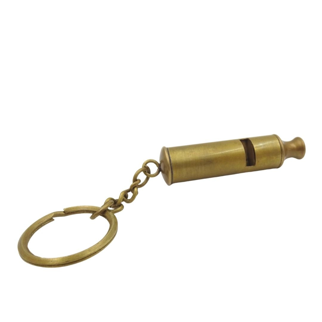 Visselpipa nyckelring i mässing – Key-0001