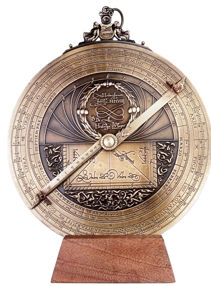 Stort europeiskt astrolabium - diameter 20 cm - premiumgåva för astronom eller seglare - H35