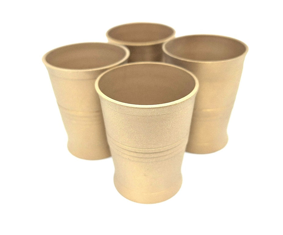 Set med 4 glas - mässing, matt – SEK