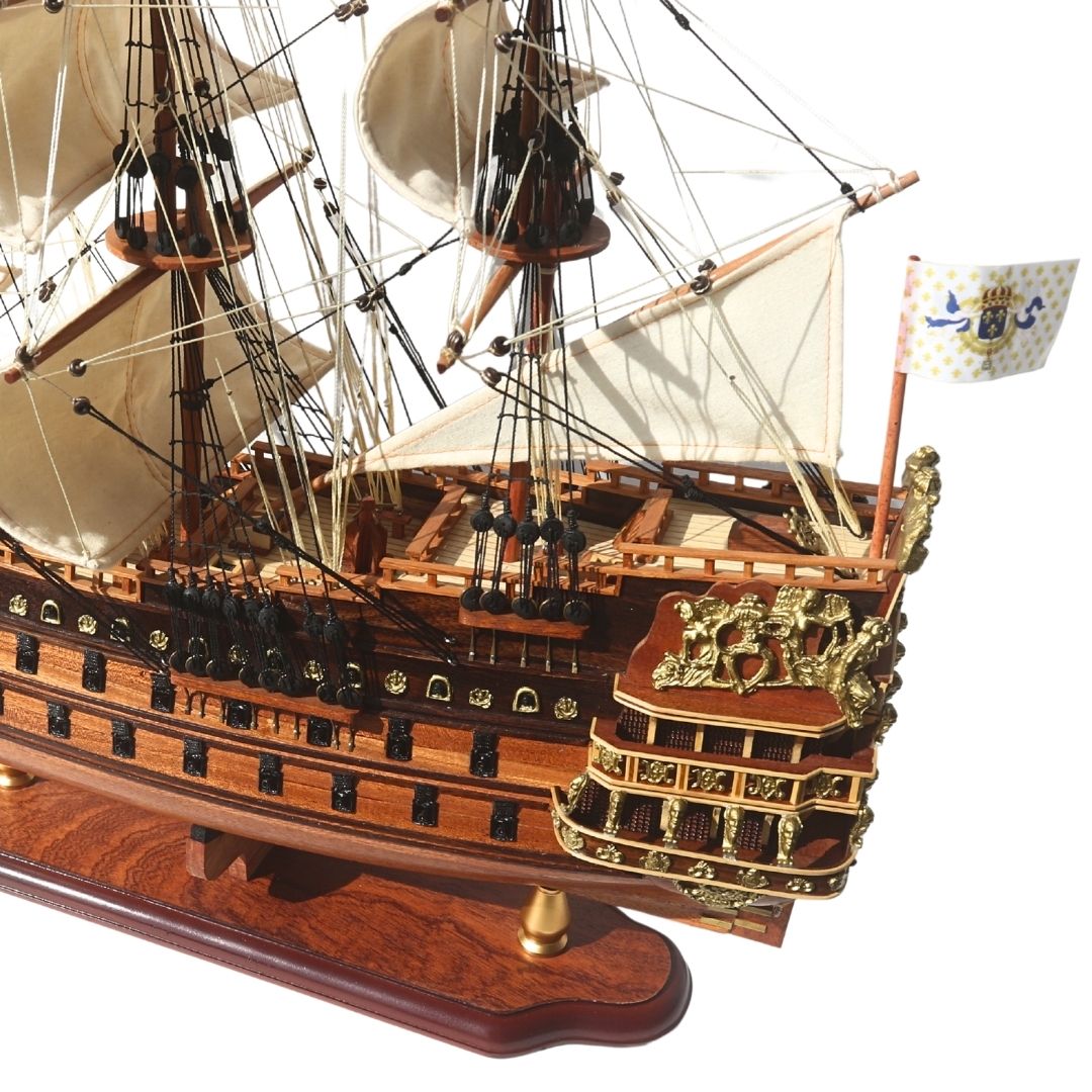 Lyxig modell av segelfartyget Soleil Royal 65 cm - SOL6, med möjlighet till personlig gravyr