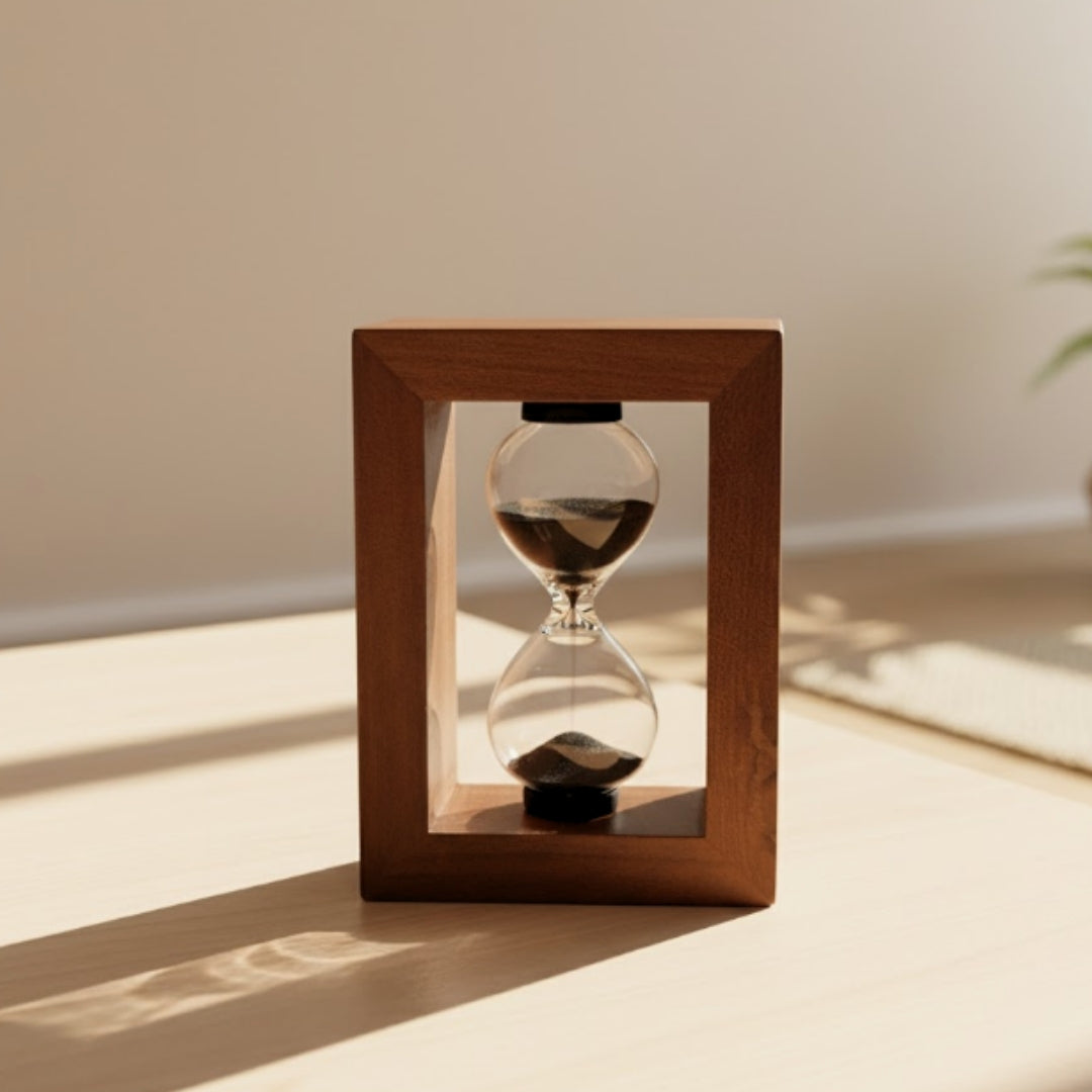 Timglas 3 Minuter i Träram - Elegant Dekoration – M123