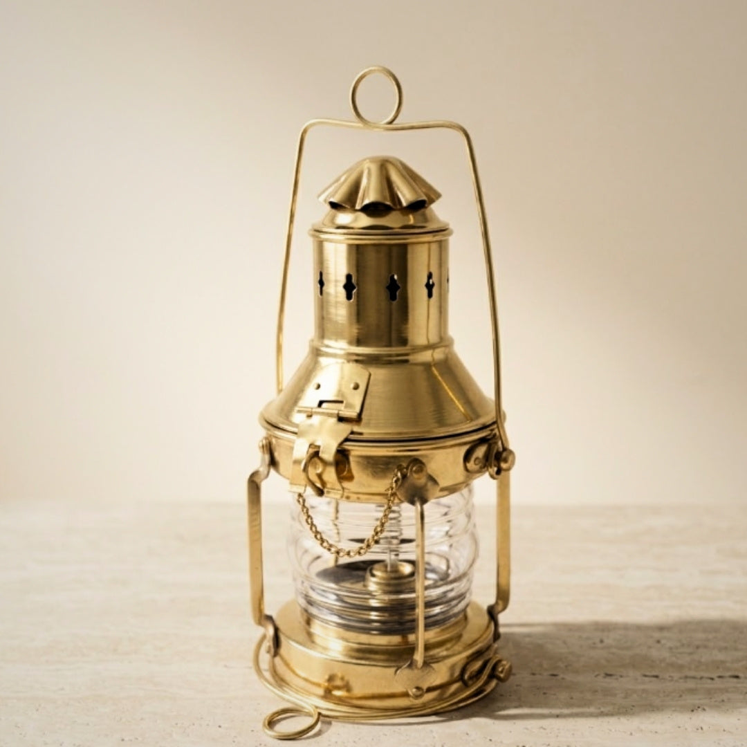 Mässingsfotogenlampa retro present till seglare – SL10