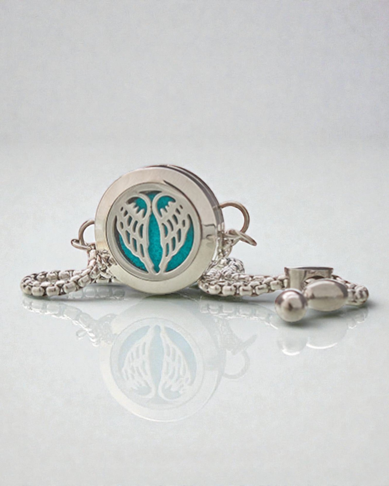 Auroras vingar – aromaterapeutiskt armband med änglavingar 20 mm