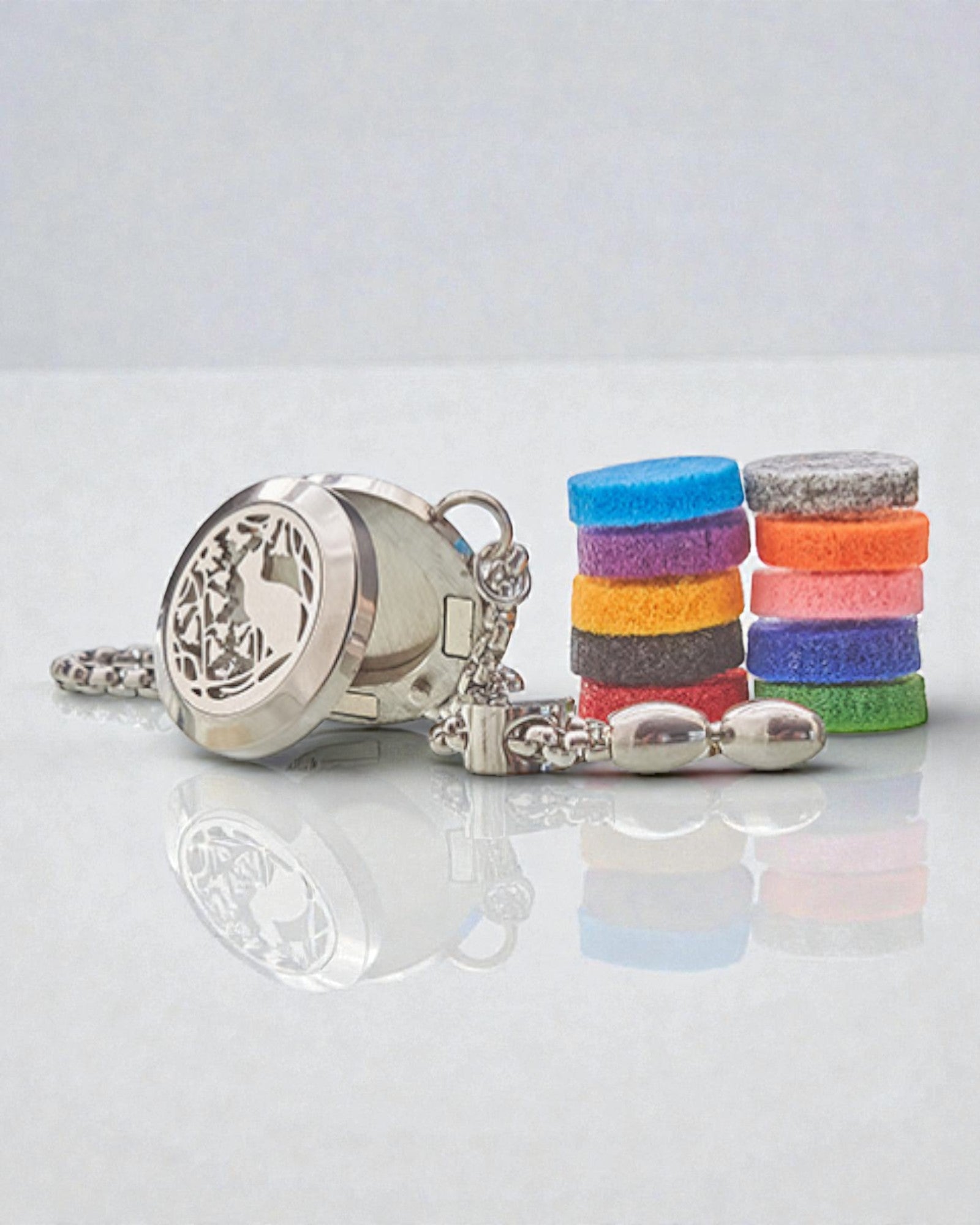 Armband Aromalife Kattblom – doftmedaljong, katt och blommor 20 mm