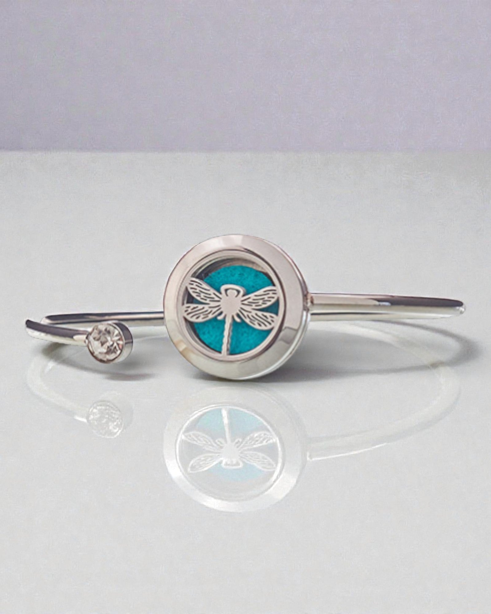 Aromalife Drakens ande-armband – doftmedaljong med trollslända 20 mm