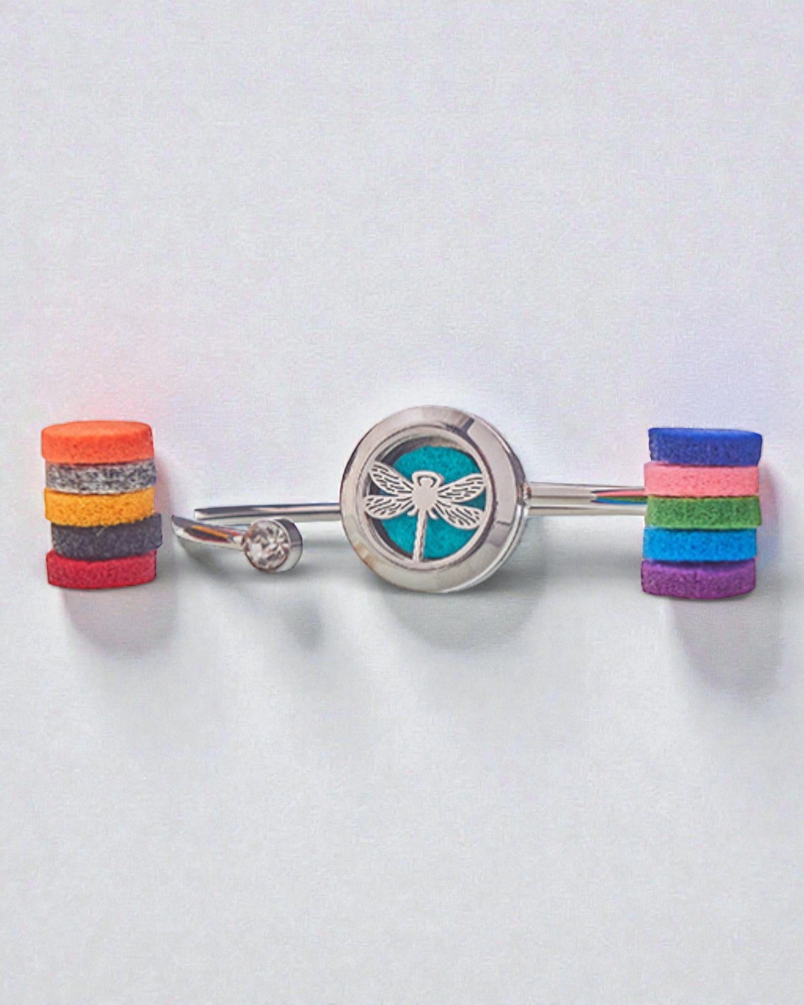 Aromalife Drakens ande-armband – doftmedaljong med trollslända 20 mm