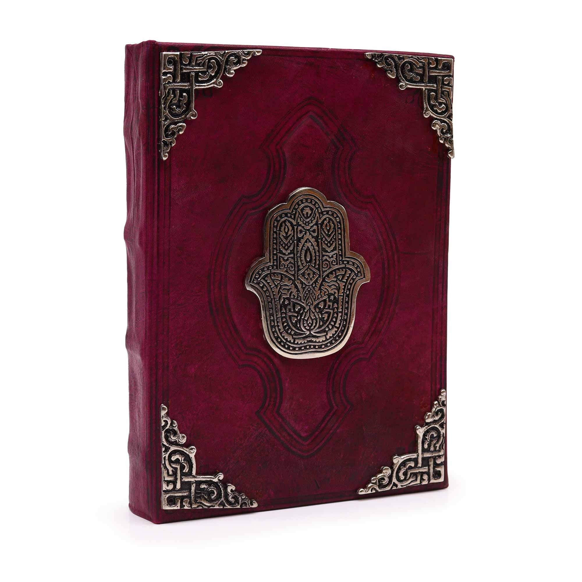 Hefty Red Tan-bok med Hamsa-dekoration