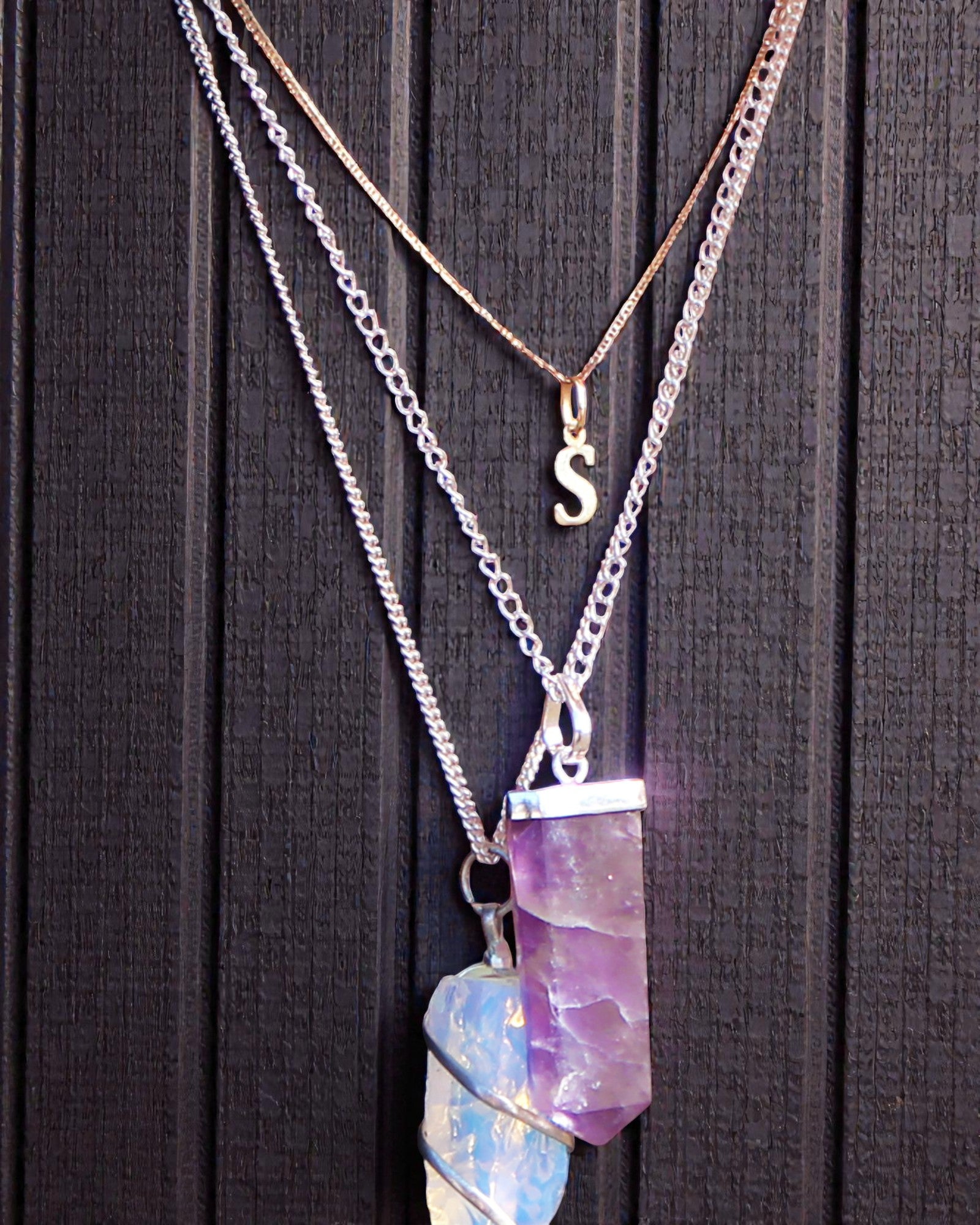 Crystal Ray – Platt hänge av bergkristall med kristallslipning