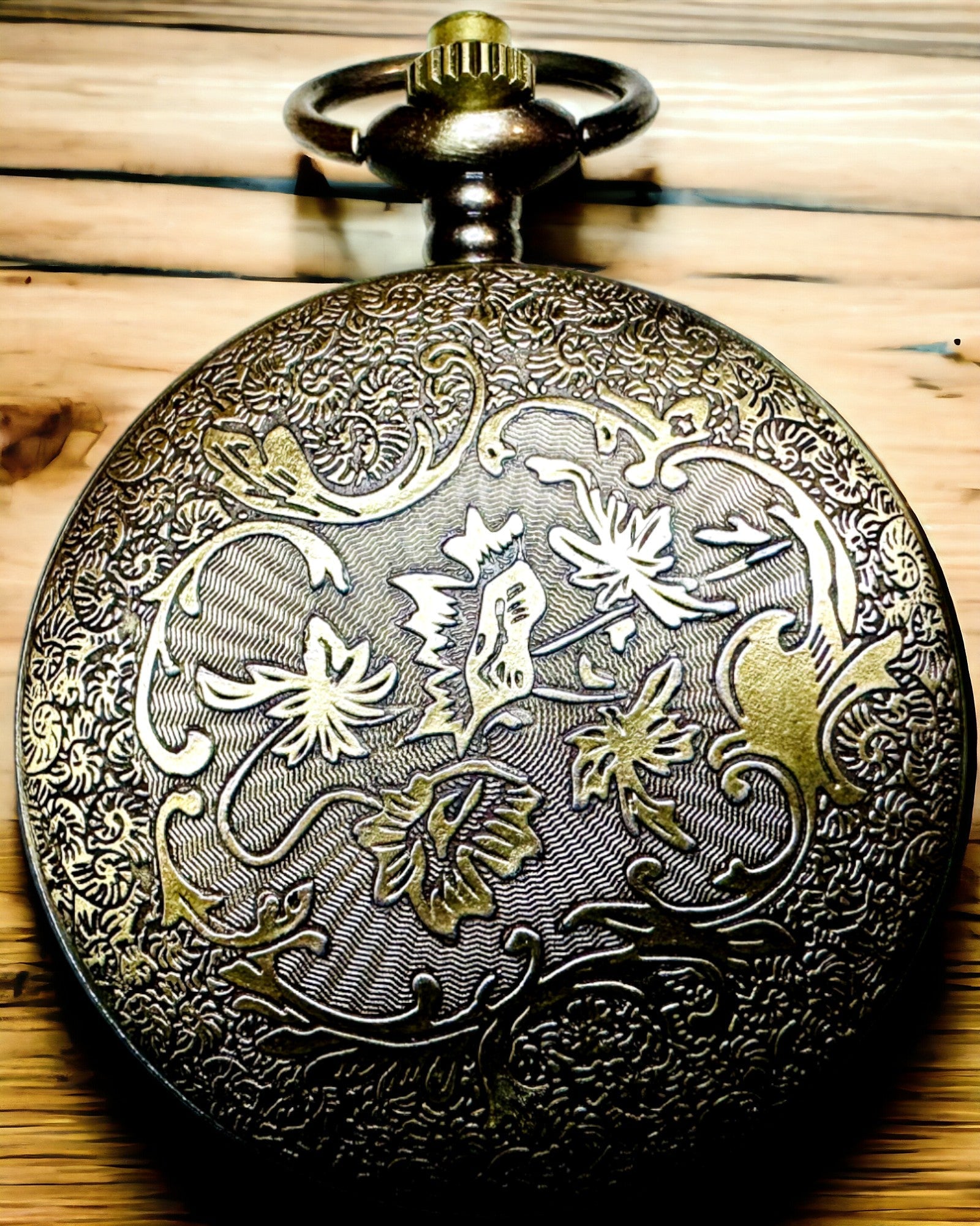 Vintage Navigationskompass med Genombrutet Mönster – brun-guld färg