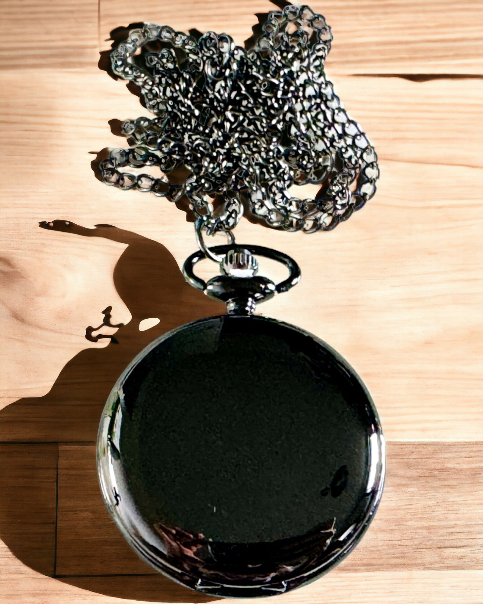 Svart fickur "Klasyczny Elegans" med möjlighet till gravyr