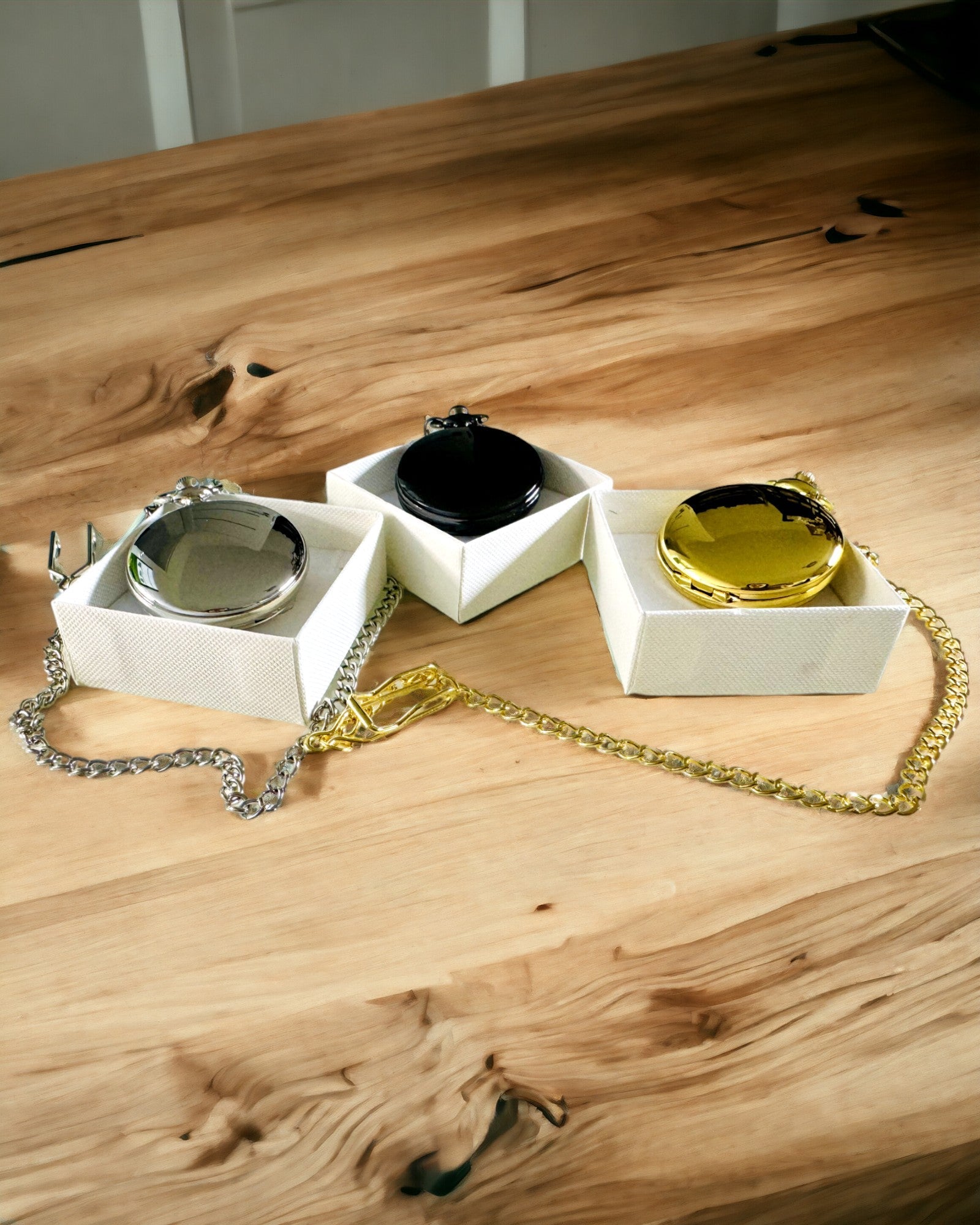 Svart fickur "Elegancja Czasu" med personaliseringsalternativ