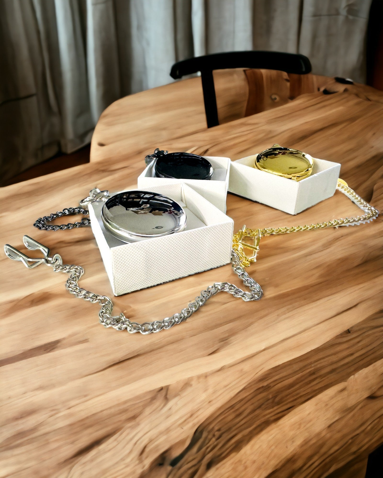 Svart fickur "Elegancja Czasu" med personaliseringsalternativ