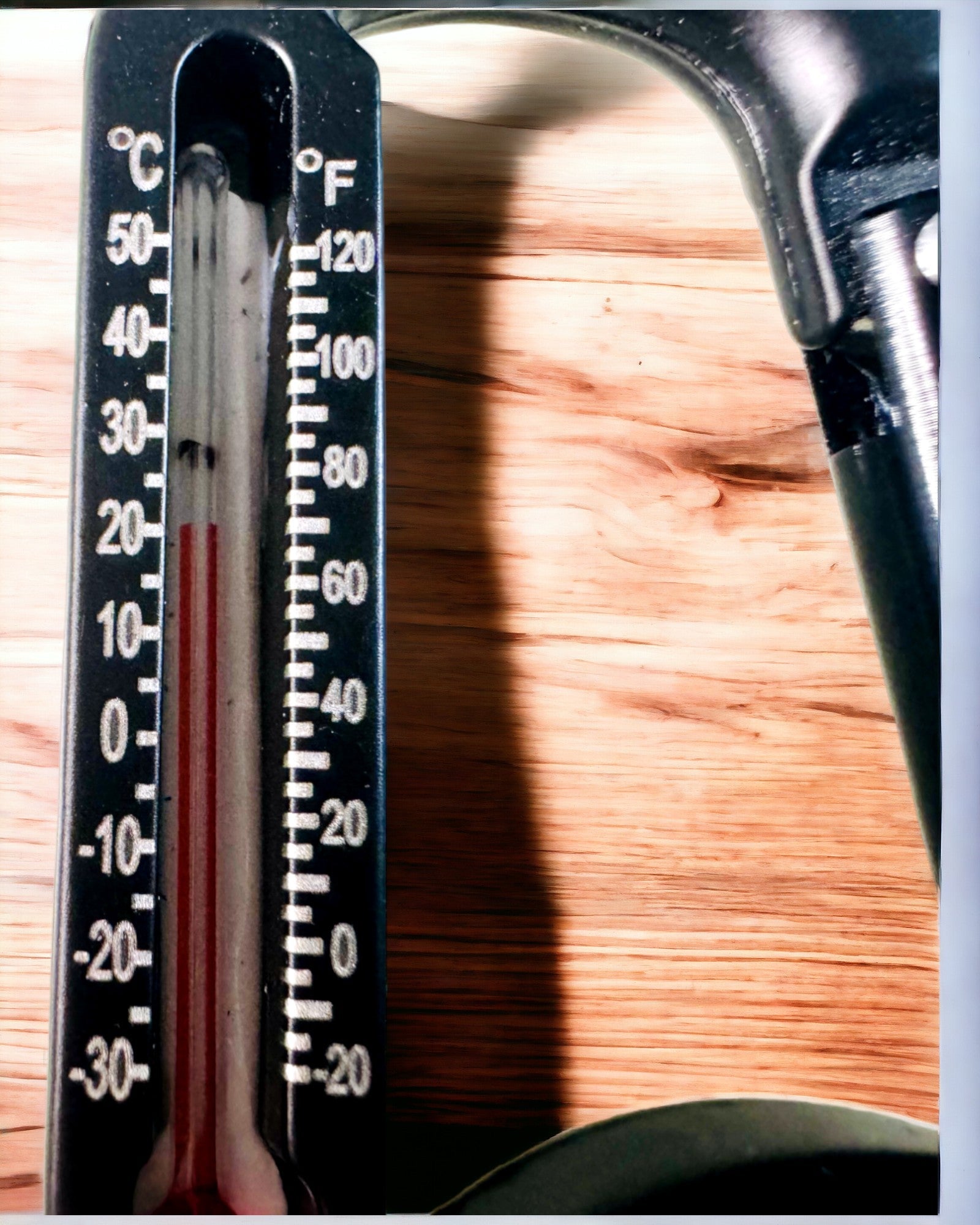 Karbinhakekompass med termometer, nyckelring - möjlighet till gravyr