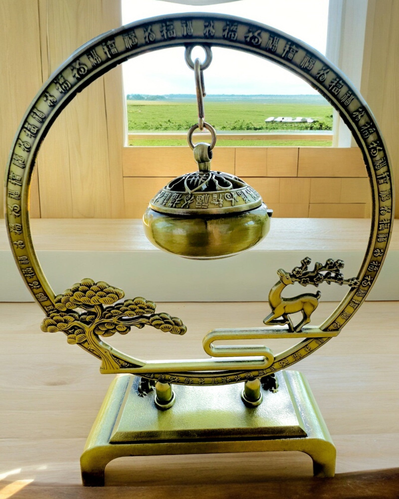 Elegant Metallhållare För Rökelse "Stor Frid" - möjlighet till personlig gravyr