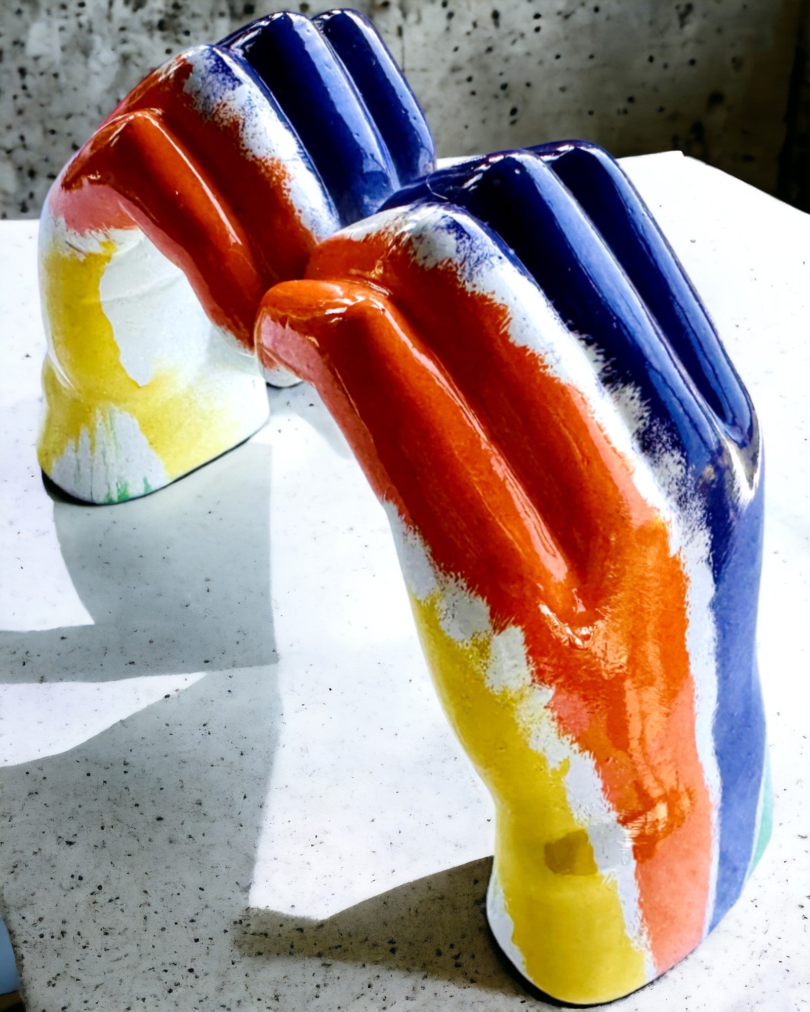 Färgglatt Rumsligt Hjärta - Dekorativ Figur i Harts med möjlighet till personalisering, som present