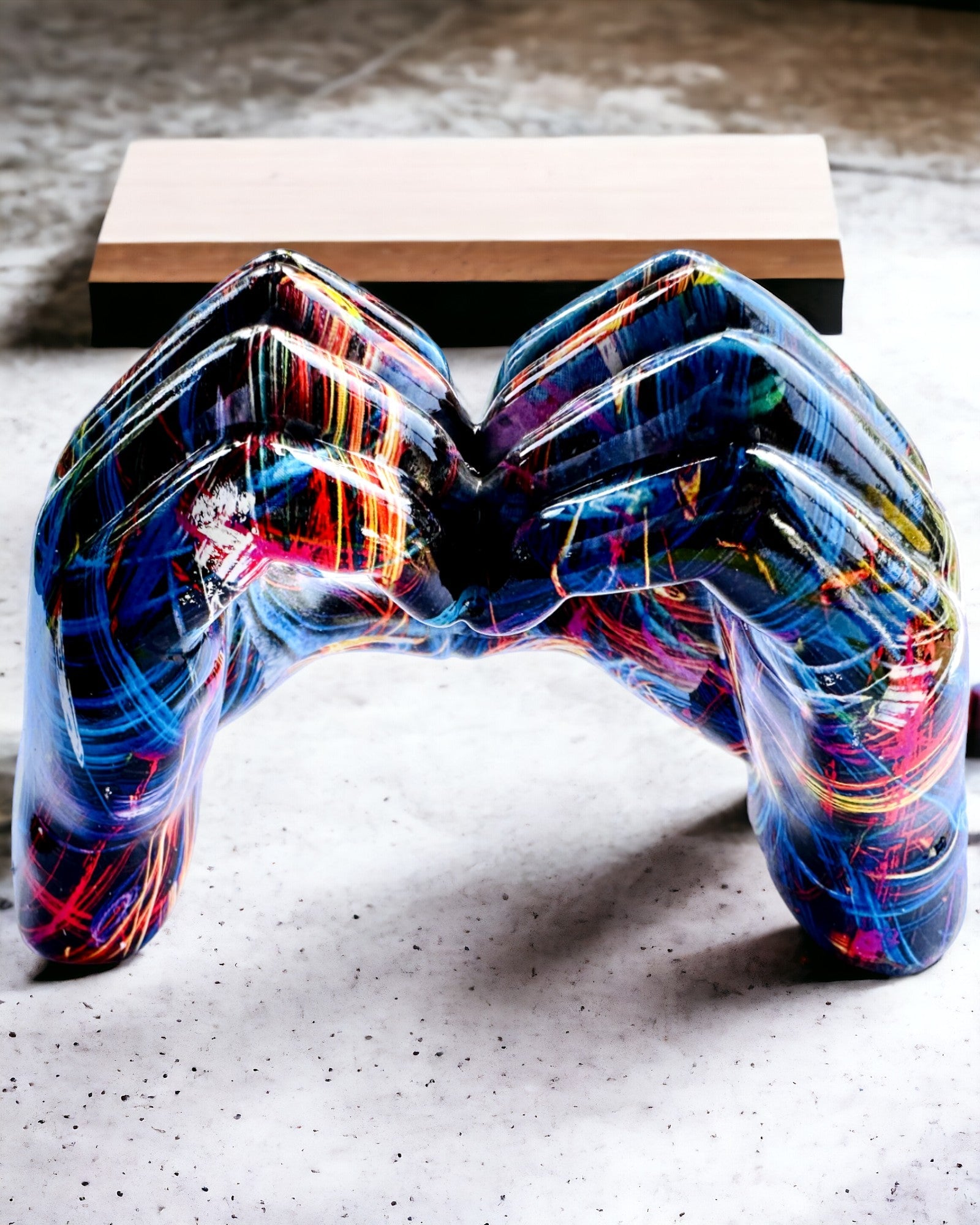 Kalejdoskop Hjärta – Handgjord Prydnad av Harts med Graveringsmöjlighet