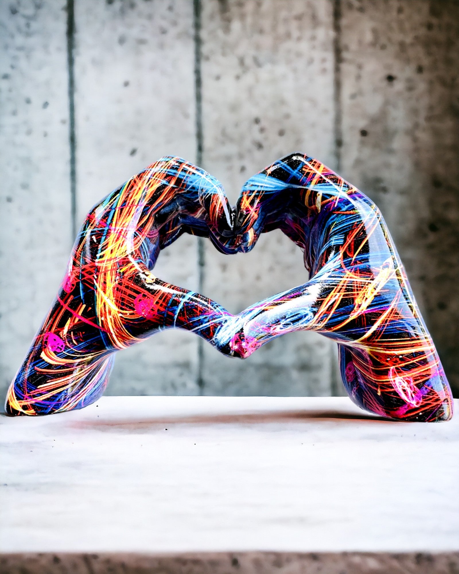 Kalejdoskop Hjärta – Handgjord Prydnad av Harts med Graveringsmöjlighet