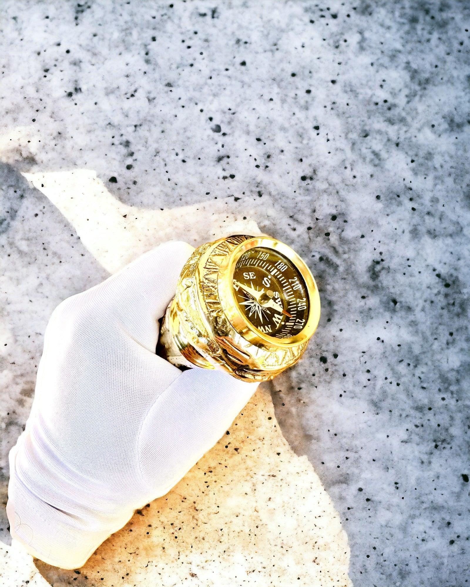 Kompasso Brown - Promenadkäpp - Handgjord i Trä - Exklusiv Utgåva med Graveringsmöjlighet