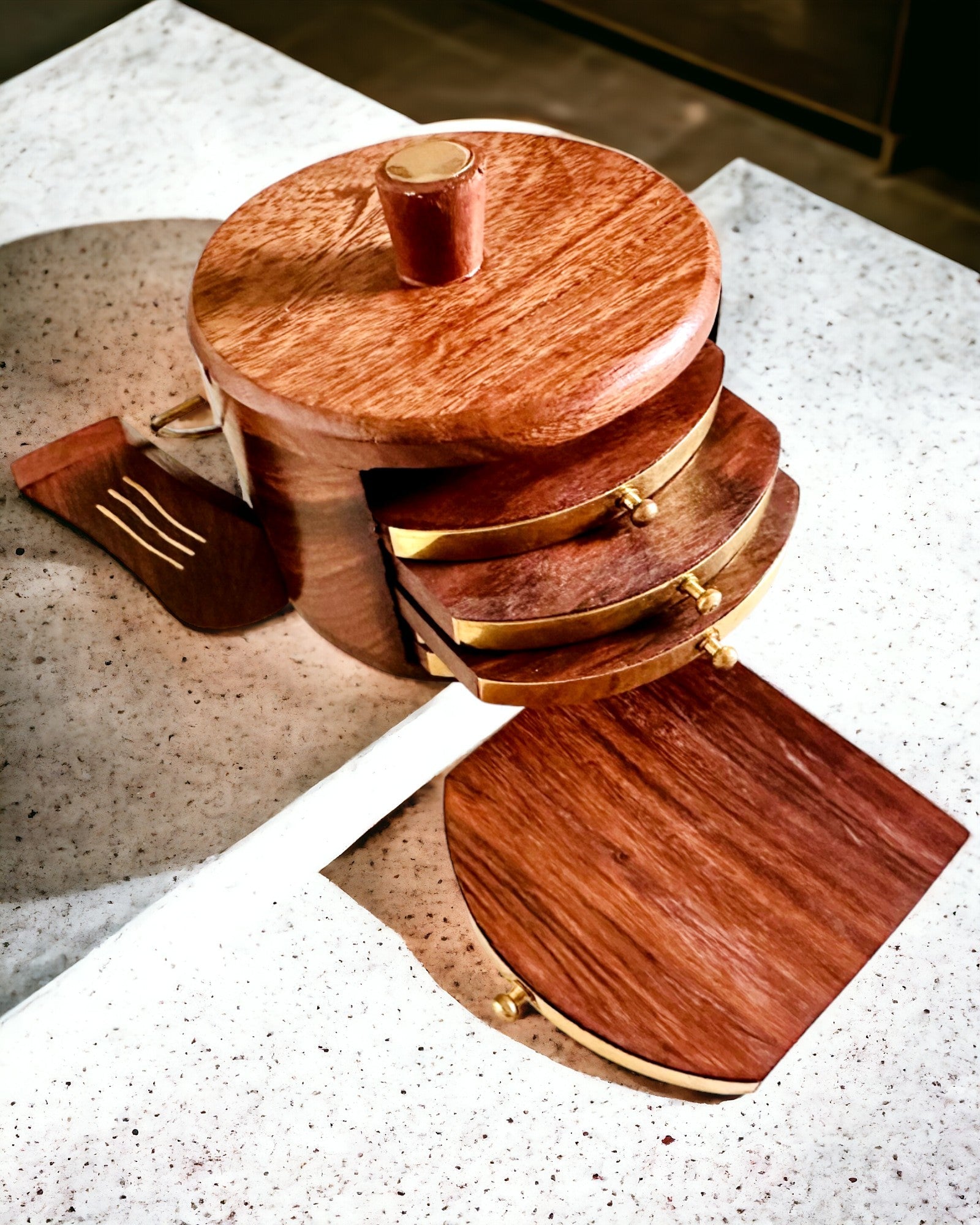 Retro Trälåda "Herbaciarnik" med Graveringsalternativ