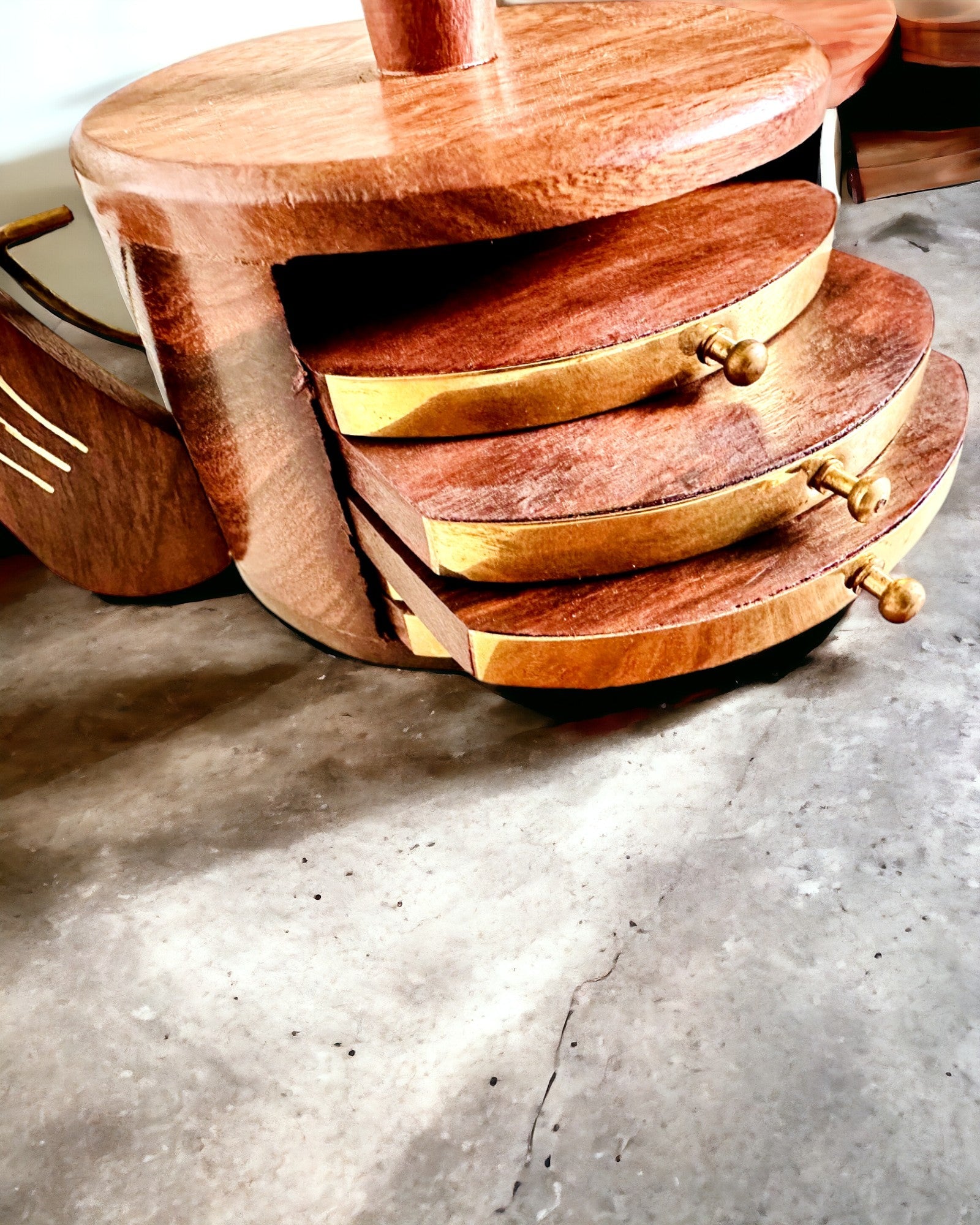 Retro Trälåda "Herbaciarnik" med Graveringsalternativ