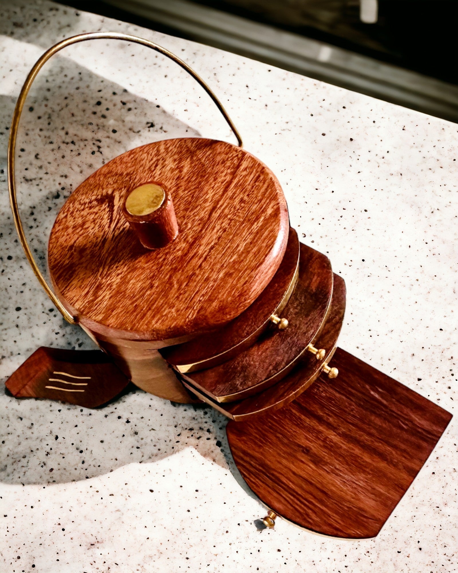 Retro Trälåda "Herbaciarnik" med Graveringsalternativ