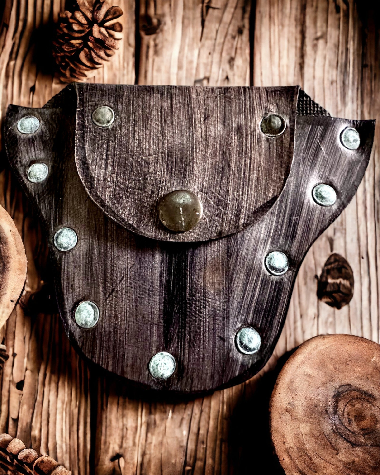 Skogstomtens Ficka - Handgjord Liten Läderpung