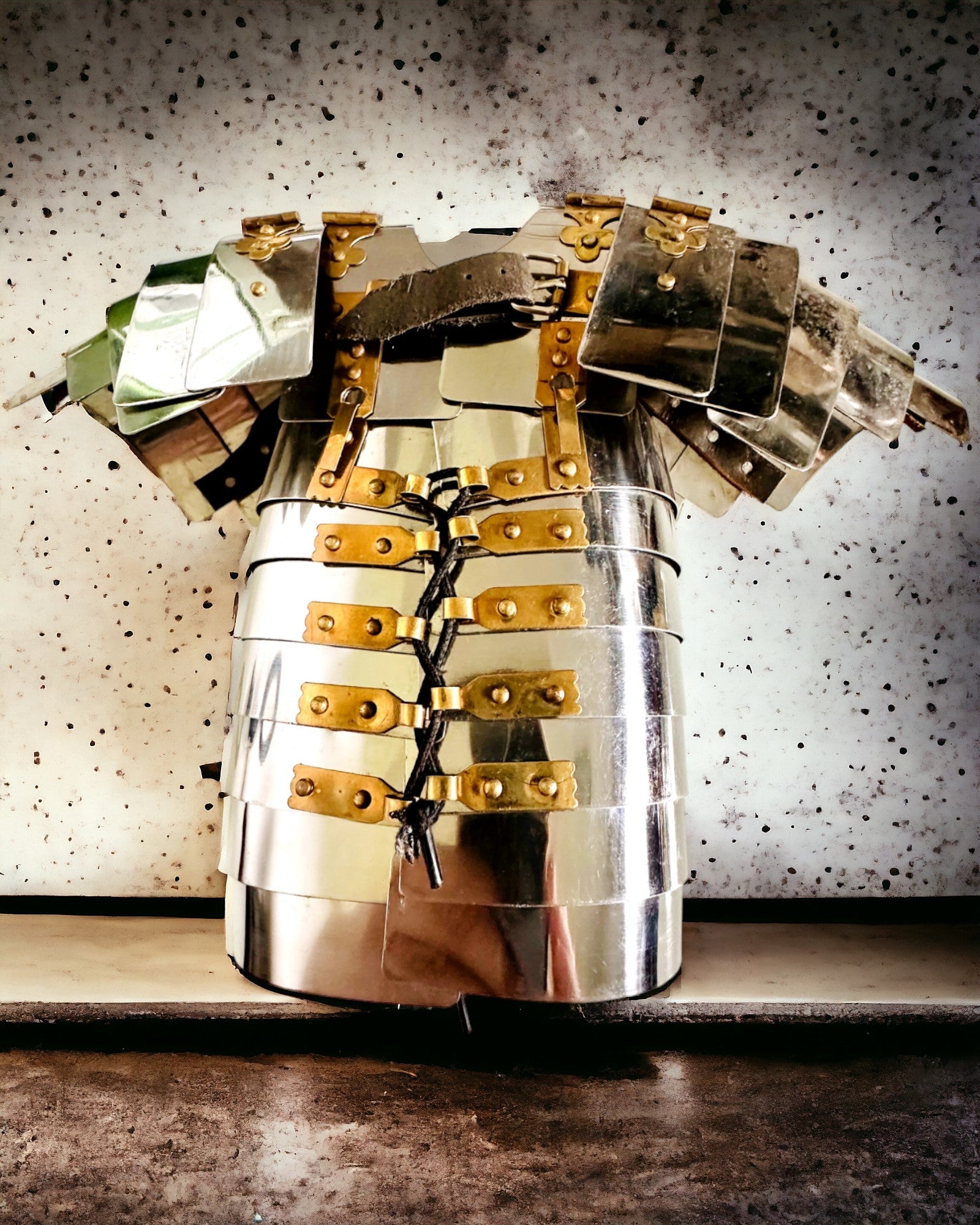 Stads Krigares Rustning - Handgjord, Möjlighet till Gravyr, Höjd Cirka 40 cm