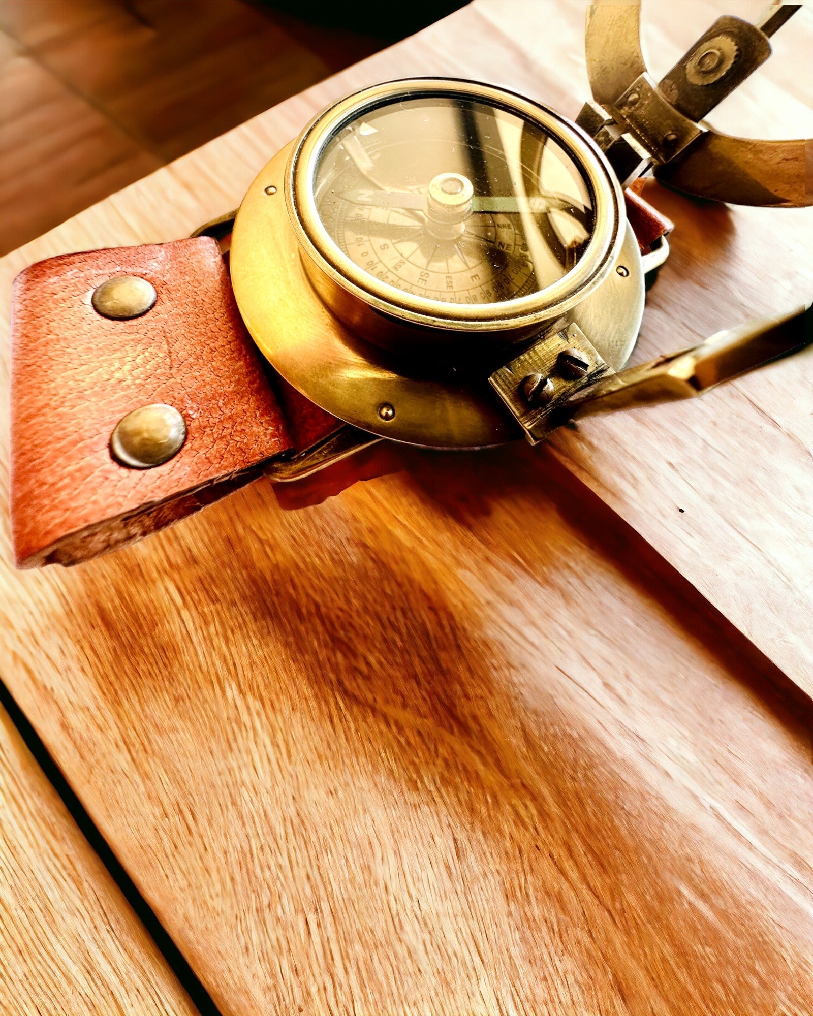Solur "Antik Kompass", armbandsur med kompass, möjlighet till personlig gravyr