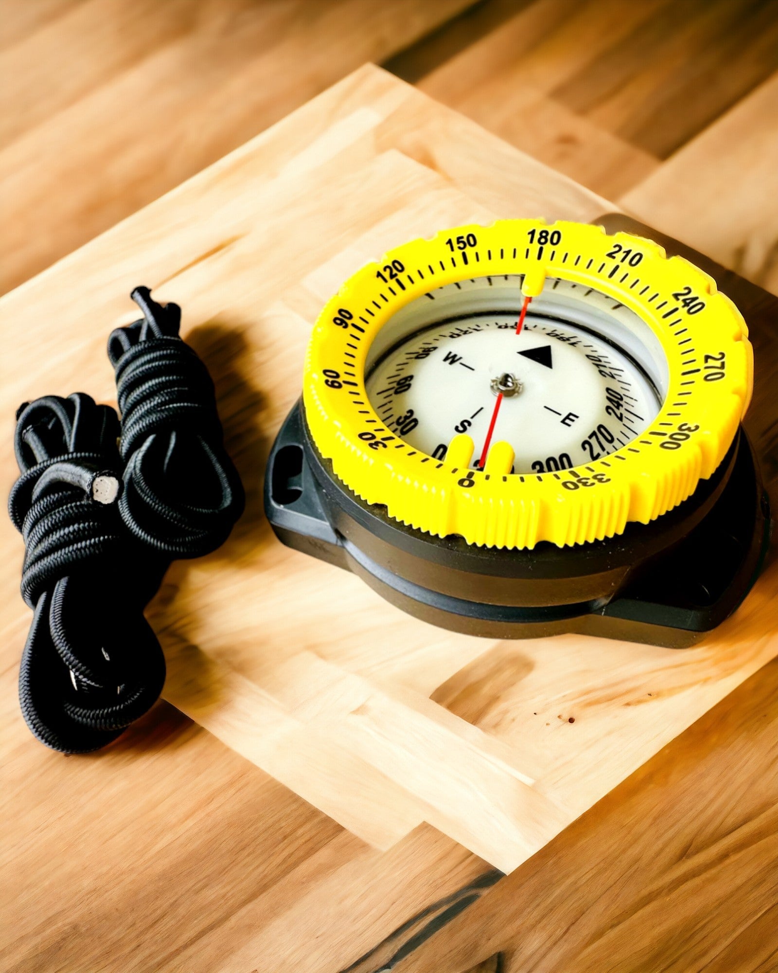 Dykarkompass AquaGuide - vattentät kompass med luminescensfunktion och flexibel rem, möjlighet till anpassning