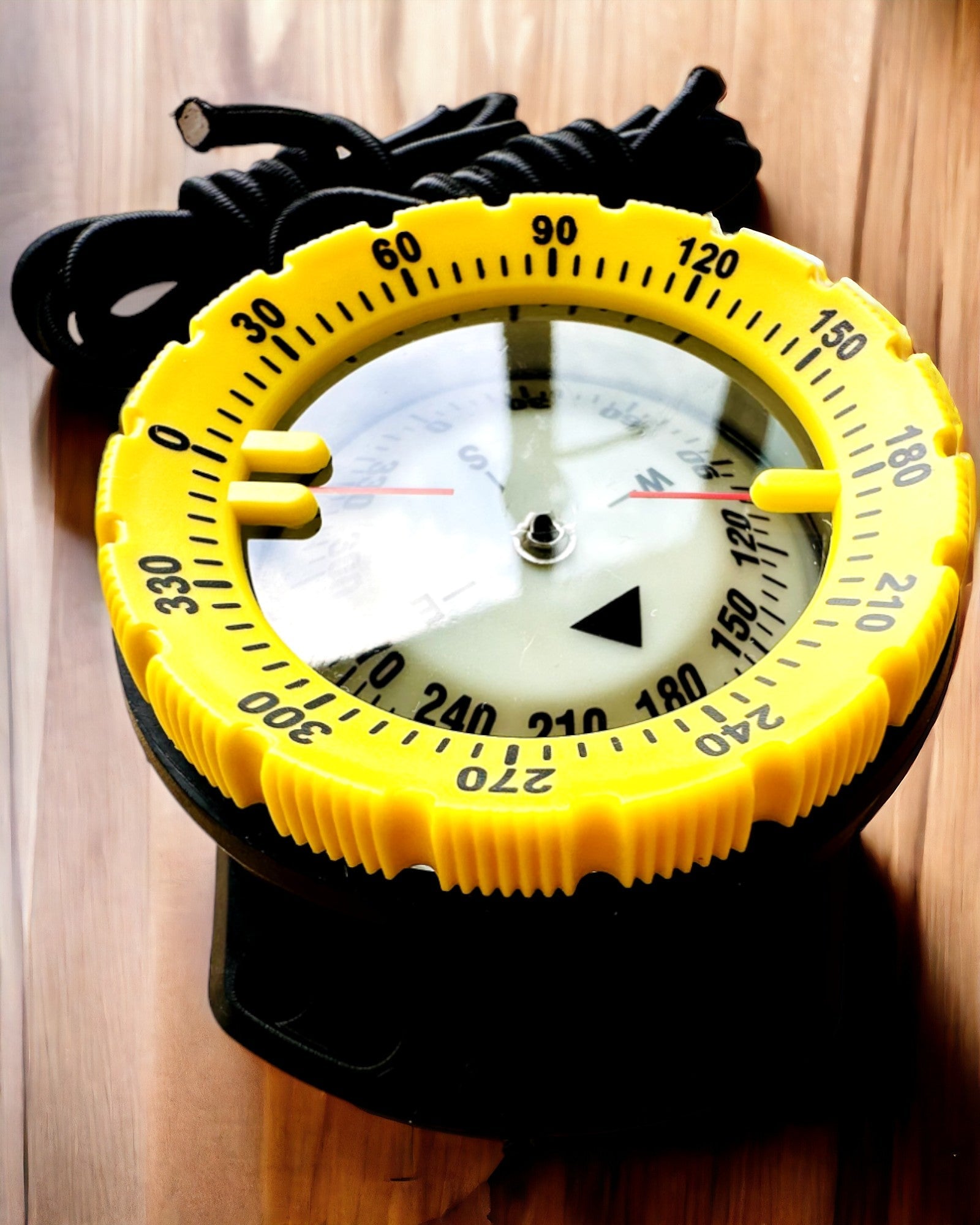 Dykarkompass AquaGuide - vattentät kompass med luminescensfunktion och flexibel rem, möjlighet till anpassning