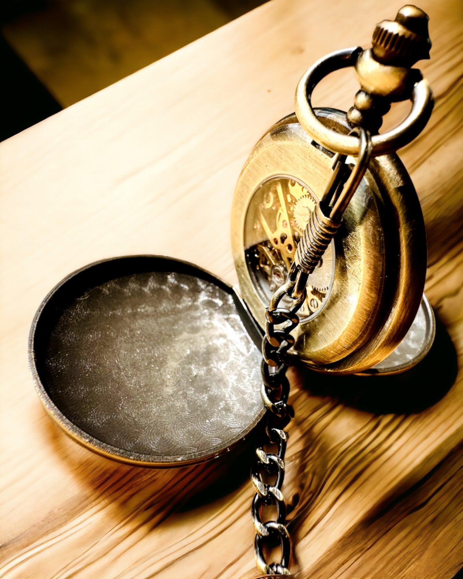 Klassisk fickur "Vintage Elegance", färg guld, möjlighet till personlig gravyr