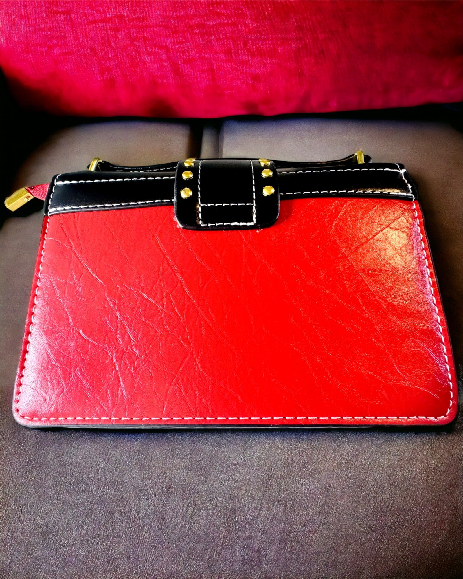 "Królewski Ryk" Kvadratisk Axelväska med Lejonhuvud