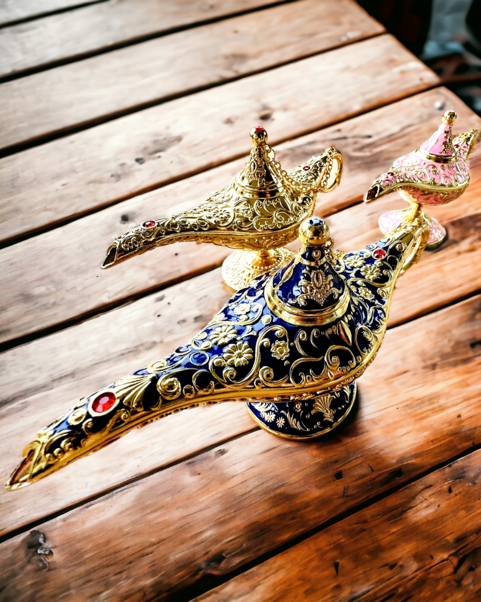 Magisk Lampa av Aladdin med Graveringsalternativ - Klassisk Guldvariant, flätad