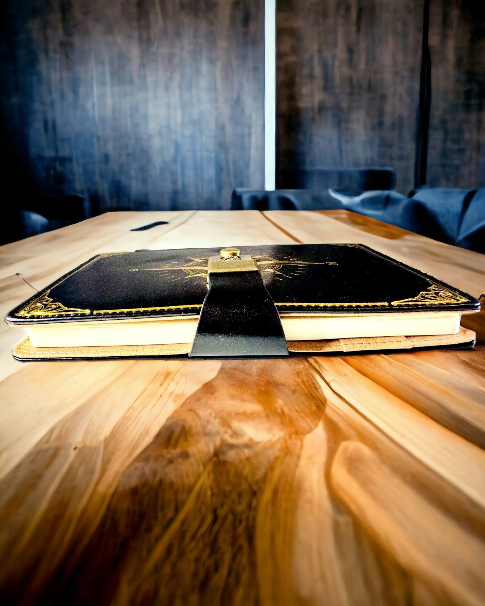 Notatnik Premium med Kodlås A5 - Vintage Stil med Kompass, Japansk Design, Kontorsmaterial för Studenter och Företag. Personalisering med Gravyr