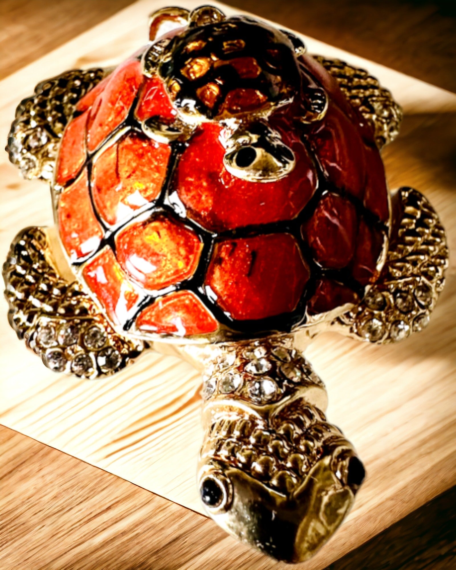 Skrin "Sköldpaddsfamiljen" - färg orange, personalisering med gravyr